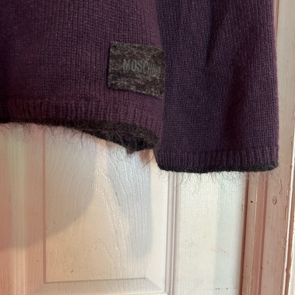 Moschino Jeans men's wool mohair blend turtleneck sweater - Picture 9 of 12